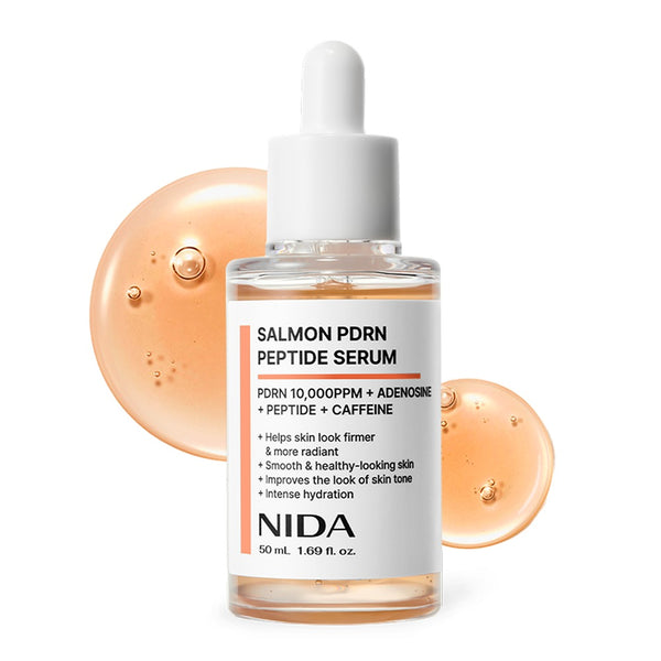 NIDA Salmon PDRN Peptide Serum 50ml con PDRN 10.000ppm, adenosina, peptidos y cafeina — Glowup Makeup