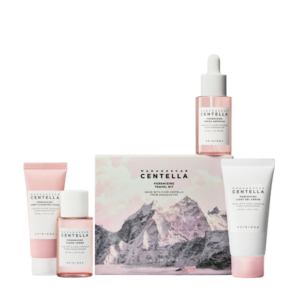 SKIN1004 Madagascar Centella Poremizing Travel Kit set 4 piezas skincare coreano - Glowup