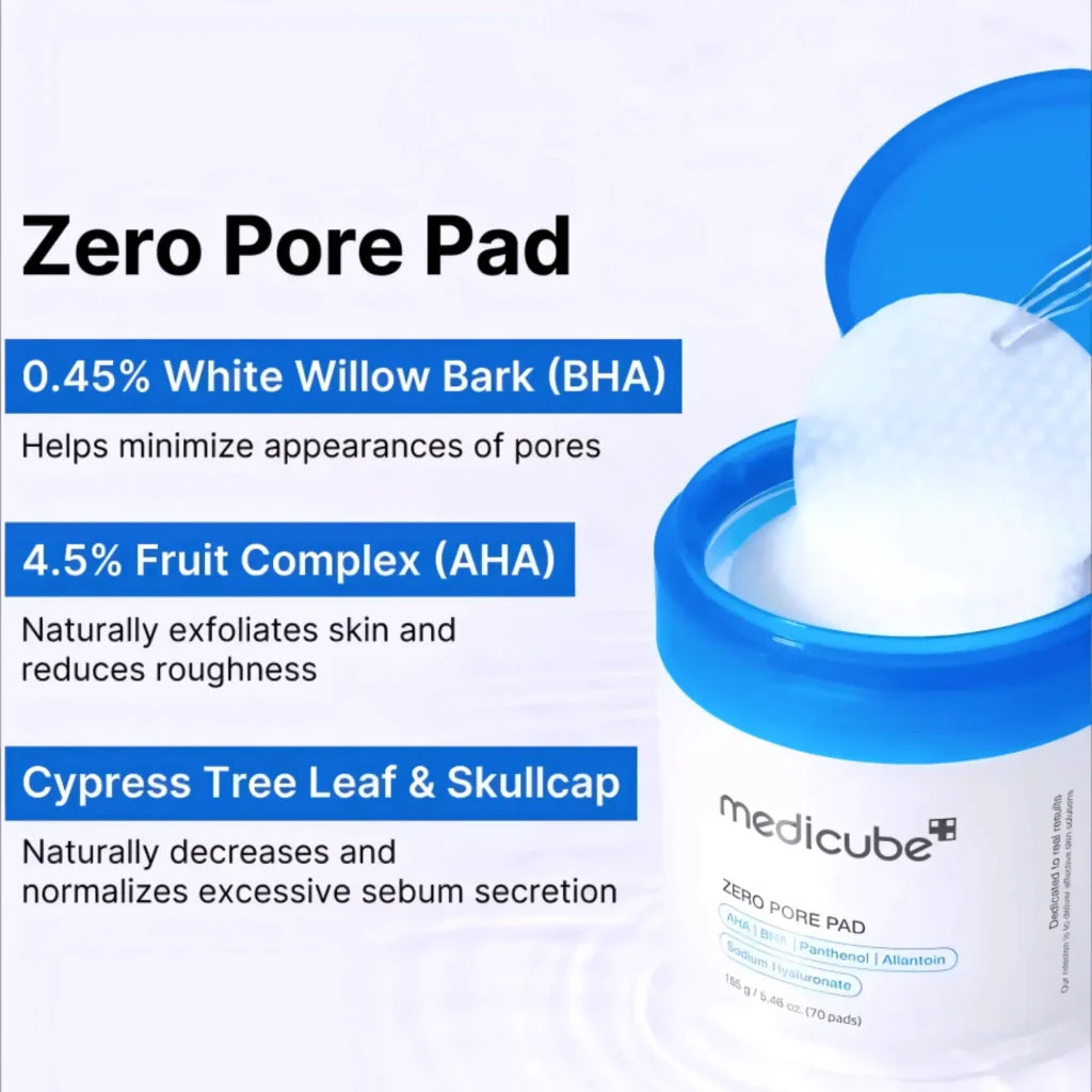 Medicube Zero Pore Pad 2.0 AHA BHA 70 Pads Exfoliantes - vista 5
