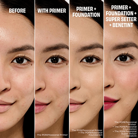 Benefit The POREfessional Super Setter Spray — imagen lifestyle uso del producto
