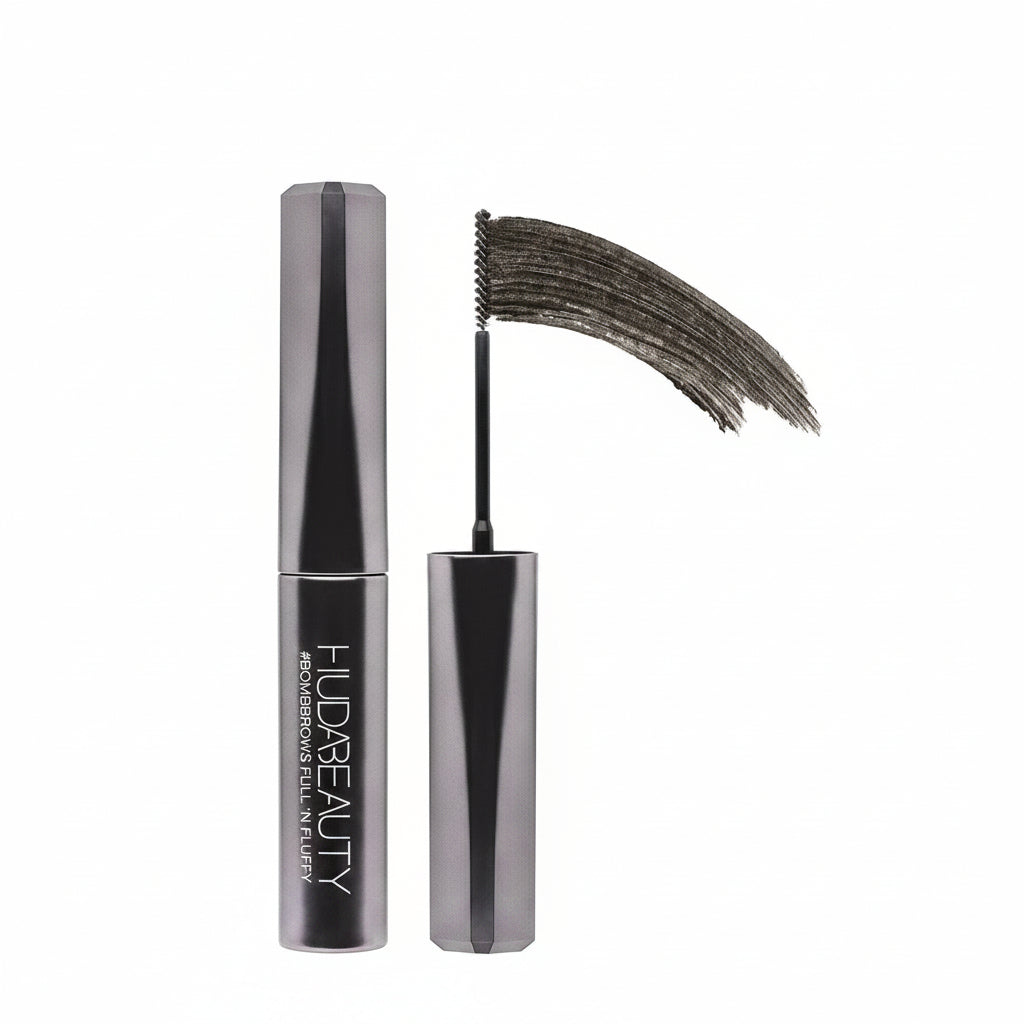 Huda Beauty BombBrows Fiber Gel 08 Soft Black - vista principal tono correcto