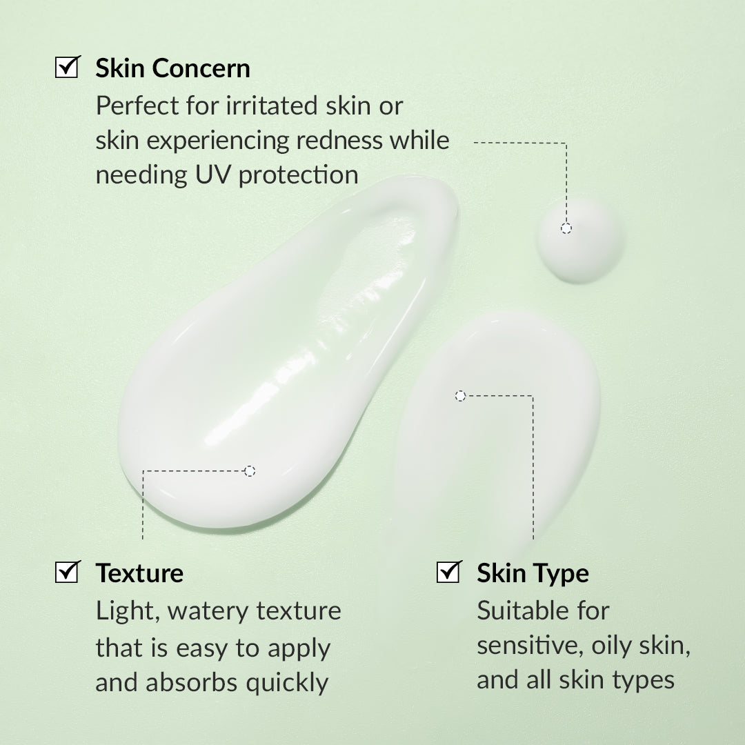 Dr. Althea Green Tea Sunscreen ingredientes — centella asiática, niacinamida, madecasósida