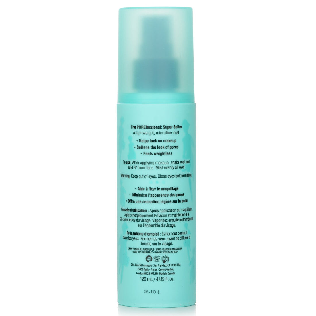 Benefit Super Setter Setting Spray — descripcion beneficios 16h fijacion