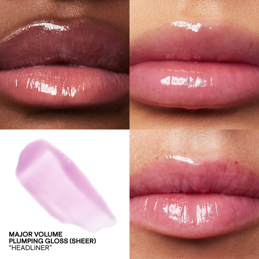 Patrick Ta Plumping Gloss Duo Headliner & Main Stage — detalle tonos lila y arandano