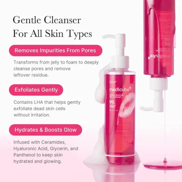 Medicube PDRN Cleanser 200ml detalle envase — importado original Corea del Sur