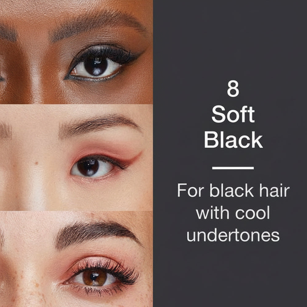 Huda Beauty BombBrows Fiber Gel Soft Black - resultado cejas oscuras naturales fluffy