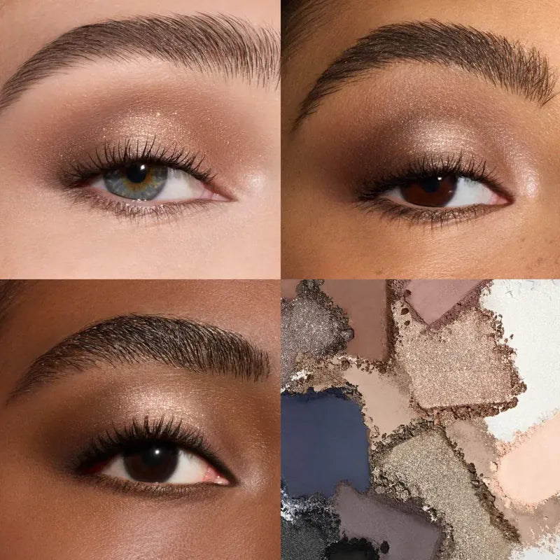 Makeup By Mario Ethereal Eyes Moonlight swatches de las sombras en piel