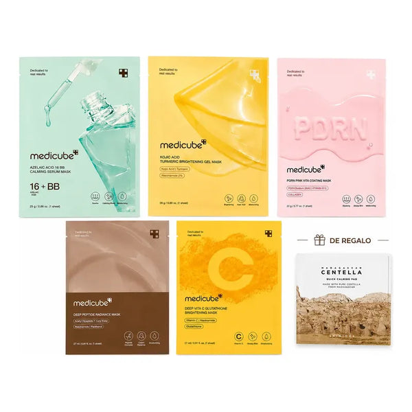 Kit 5 Mascarillas Skincare Coreano Medicube — Vista frontal | Glowup