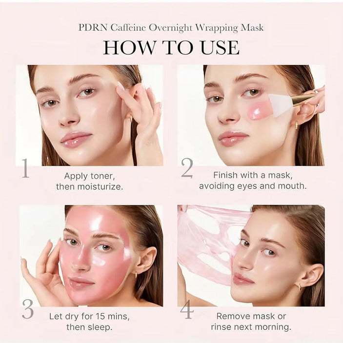 Máscara Nocturna De Cafeína Pdrn Rosa De — Envase | Glowup