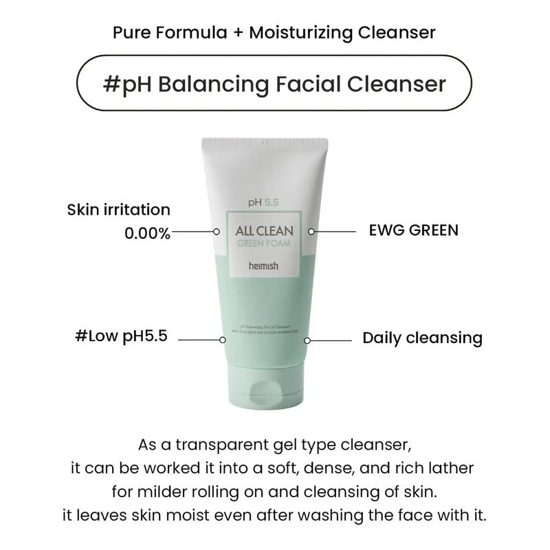 Espuma Limpiadora Heimish All Clean Green Foam — Aplicación | Glowup