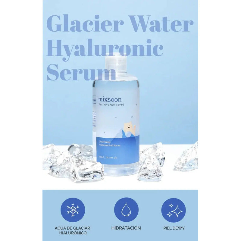 Ingredientes activos Mixsoon agua de glaciar minerales hialurónico