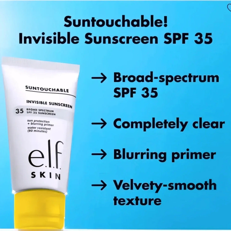 E.l.f. Skin Suntouchable Invisible Sunscreen — Aplicación | Glowup