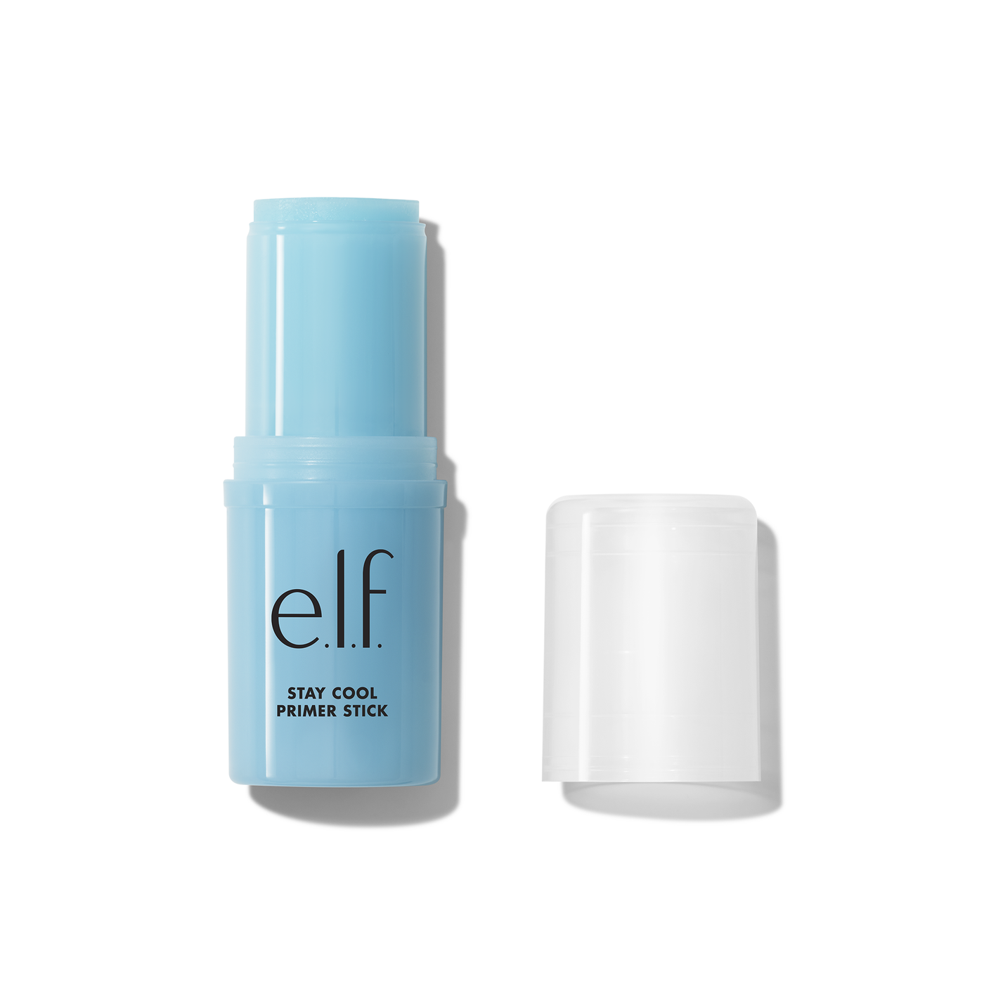 e.l.f. Stay Cool Primer Stick prebase en gel abierta sobre fondo blanco