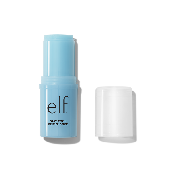 e.l.f. Stay Cool Primer Stick prebase en gel abierta sobre fondo blanco