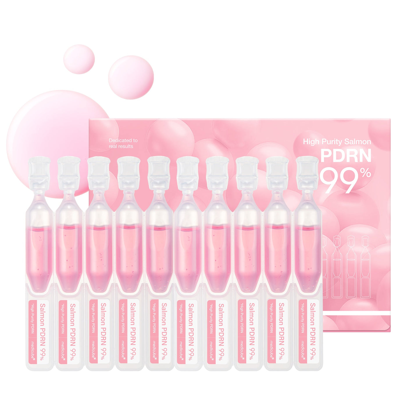 Medicube PDRN Pink One Day Serum Kit x10 Ampollas - vista principal viales monodosis