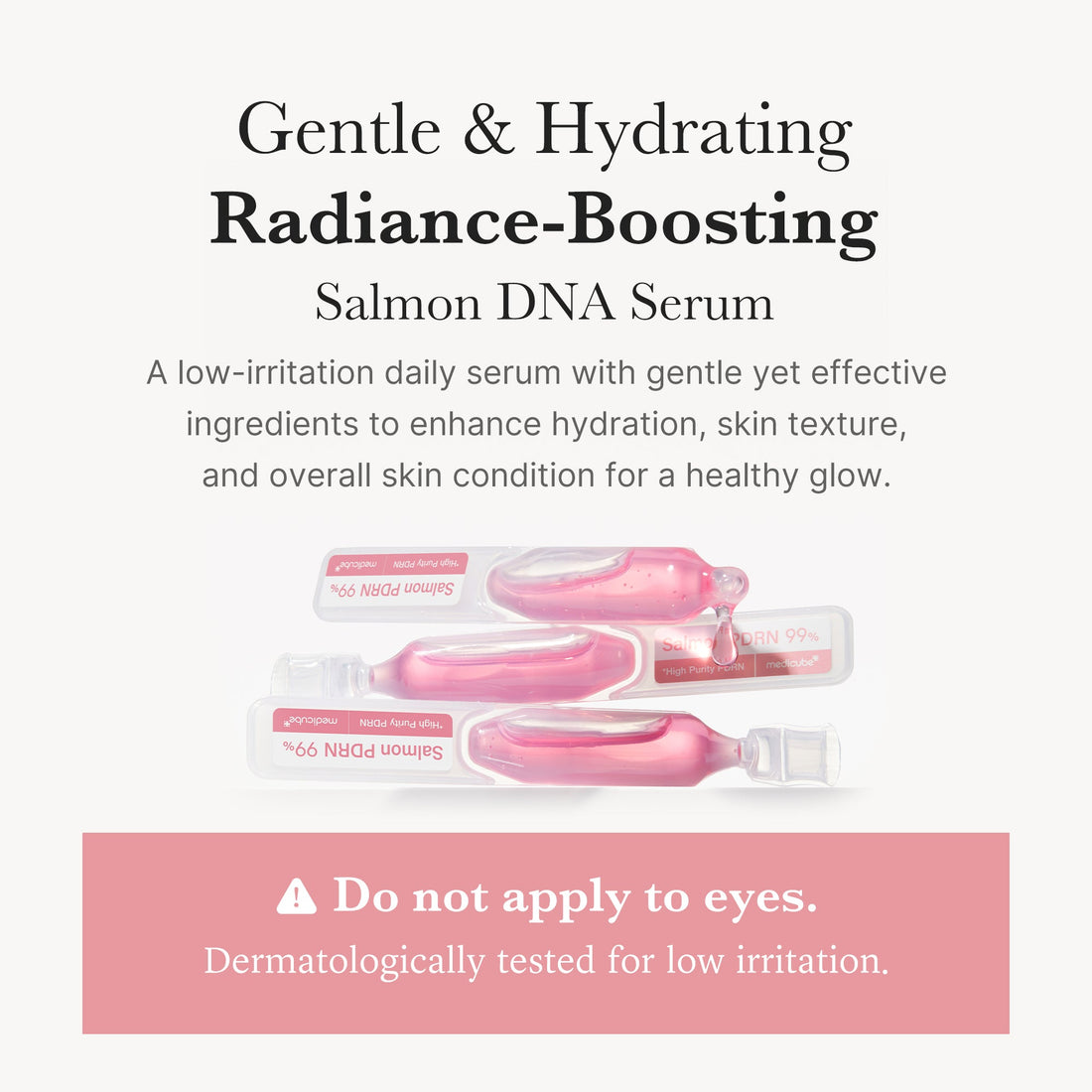 Medicube PDRN Pink One Day Serum - resultado glow e hidratacion glass skin efecto