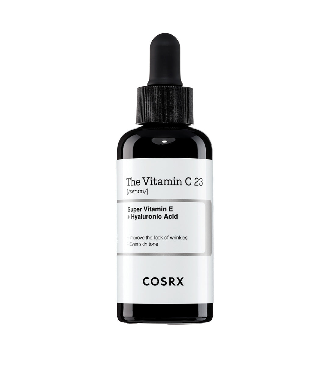 COSRX The Vitamin C 23 Serum con 23% de vitamina C pura sobre fondo blanco