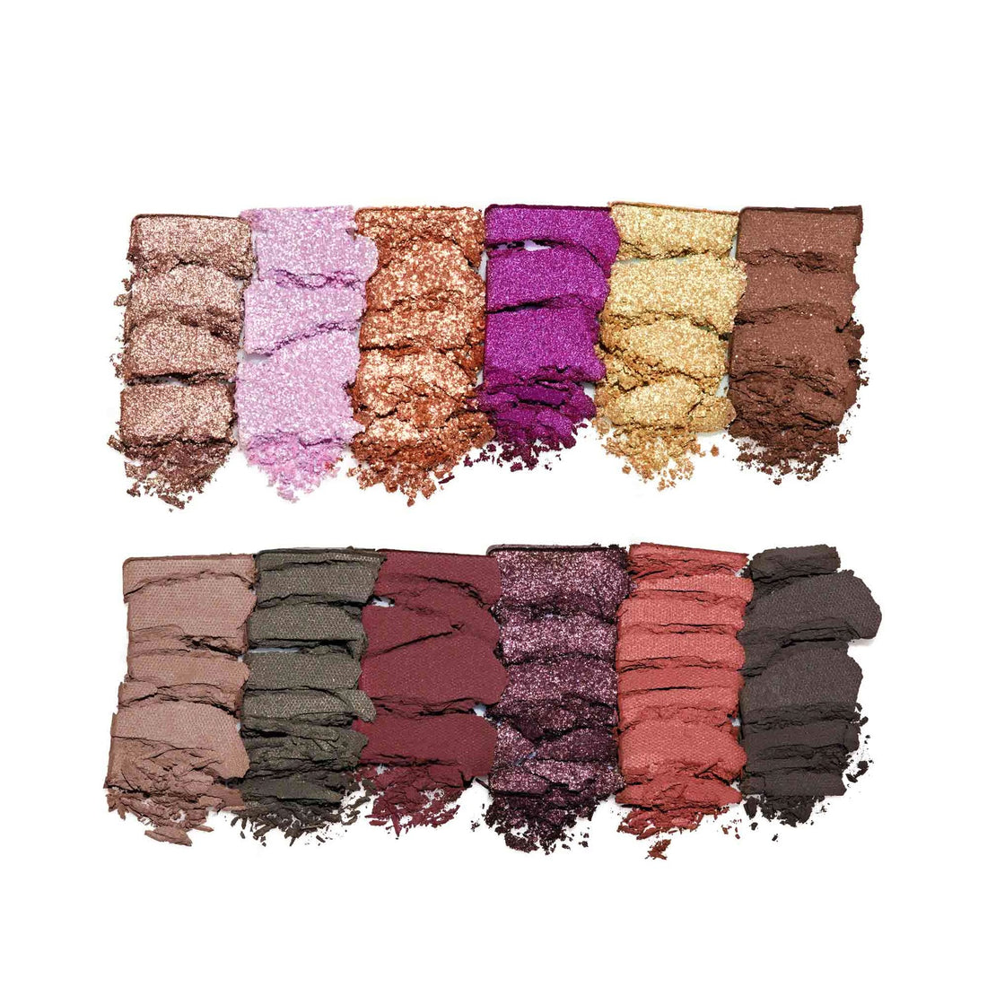 Texturas de los 12 tonos de la paleta Fall Romance de Anastasia Beverly Hills — Glowup Makeup