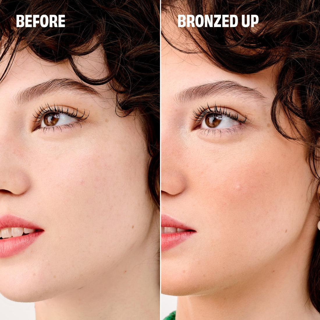 Antes y después con Benefit Hoola Matte Bronzer en piel clara
