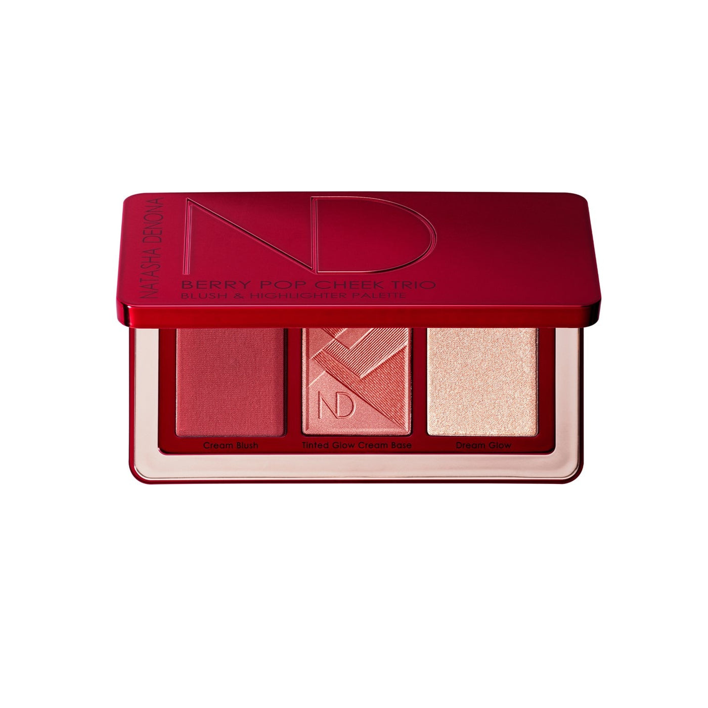 Natasha Denona Berry Pop Cheek Trio blush iluminador mejillas berry — Glowup Makeup