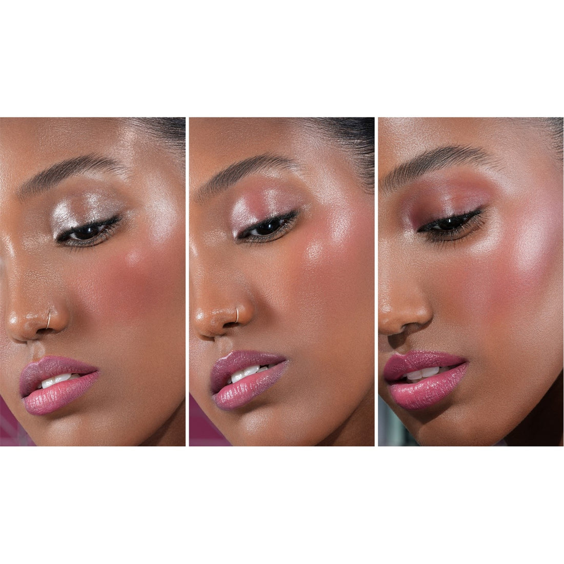 Natasha Denona Berry Pop Cheek Trio blush iluminador mejillas berry — Glowup Makeup