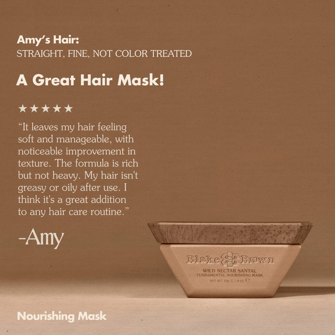 Blake Brown Nourishing Mask antes y después cabello restaurado