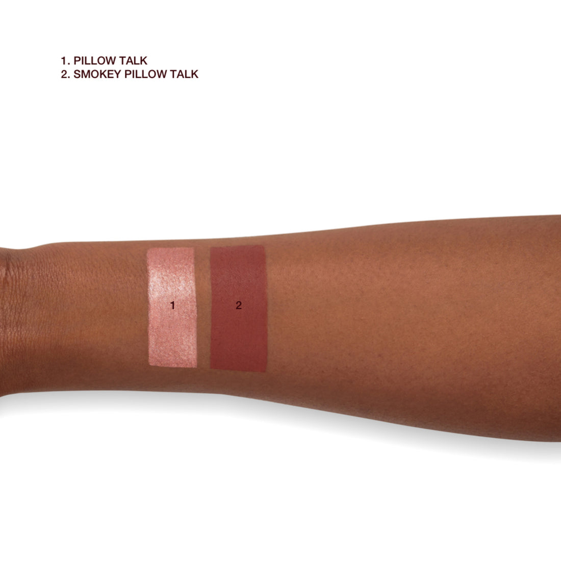 Charlotte Tilbury Eye Enhancing Kit swatch en piel oscura de ambos tonos