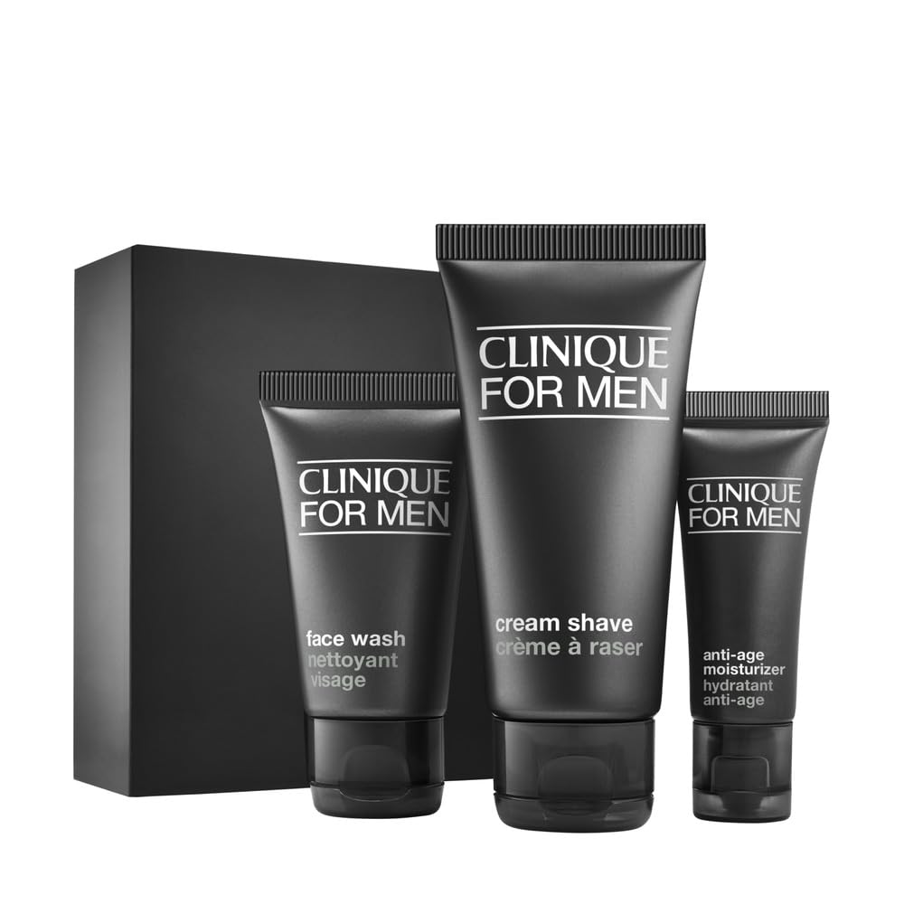 Clinique For Men Kit vista frontal lavado facial afeitado hidratante
