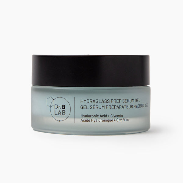 Dr. B Lab Hydraglass Gel Serum Preparador 30ml sobre fondo blanco