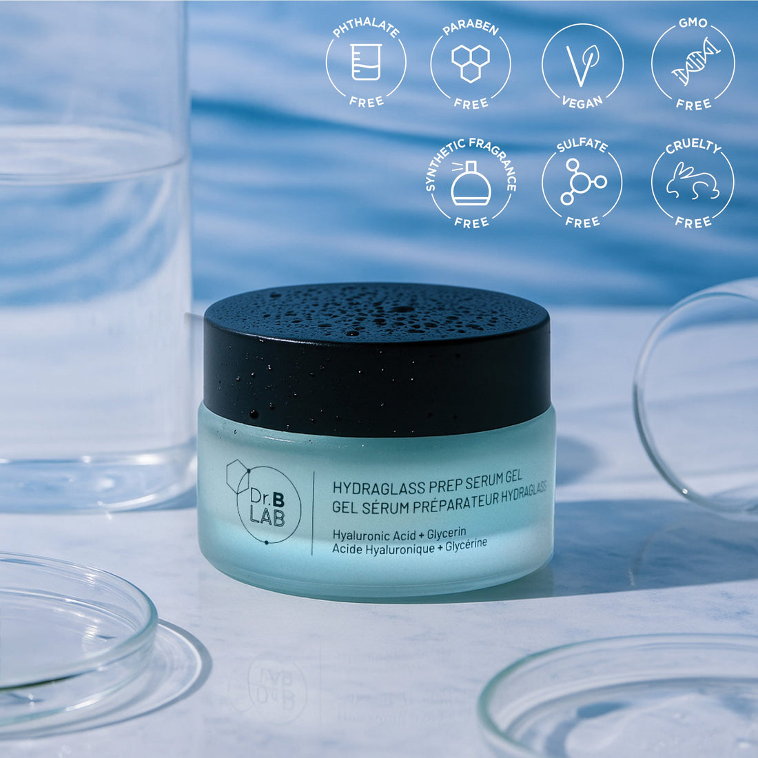 Dr. B Lab Hydraglass gel serum hidratante con efecto glass skin