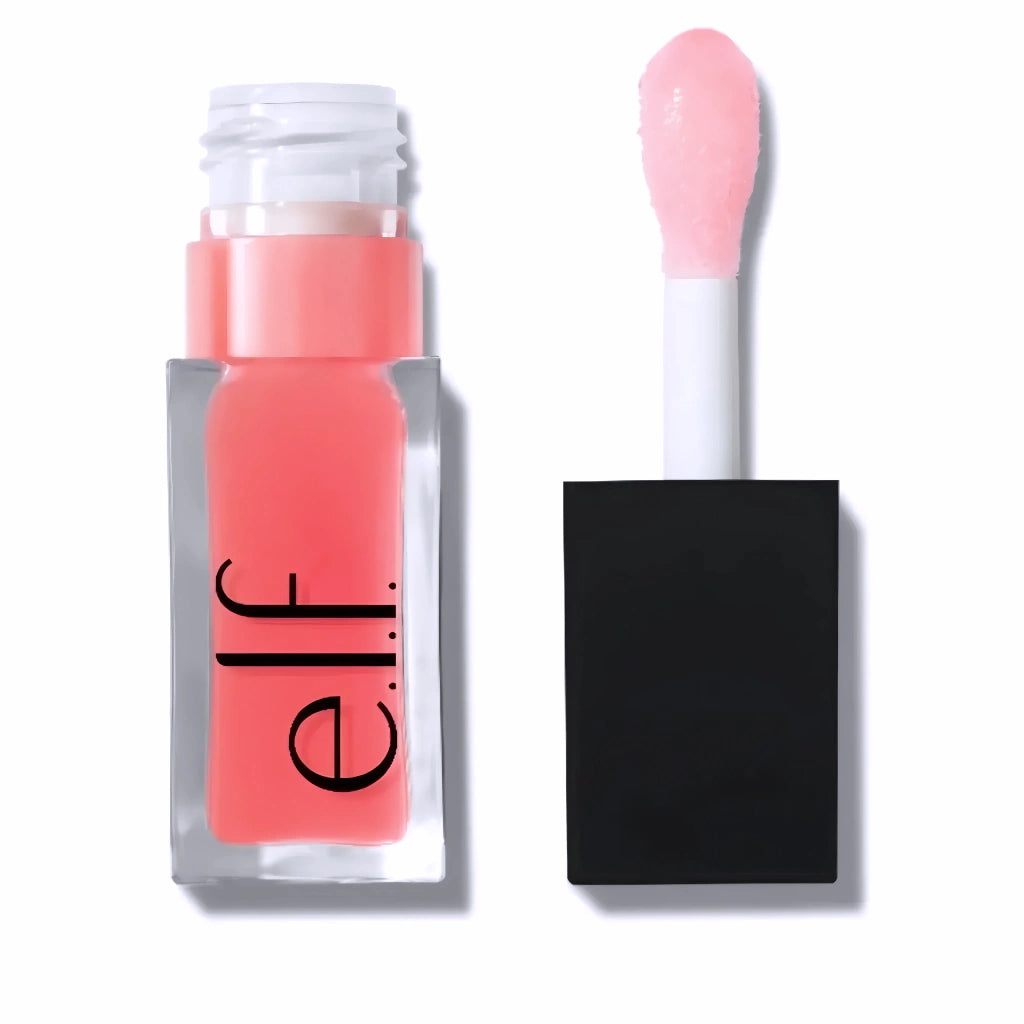 e.l.f. Glow Reviver Lip Oil Its Giving Guava swatch durazno