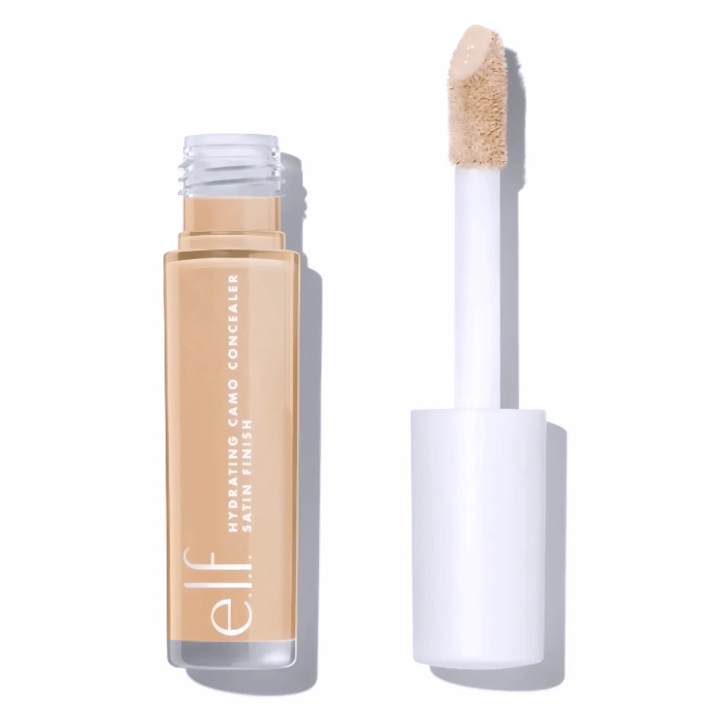 e.l.f. Hydrating Camo Concealer Medium Sand packaging corrector hidratante tono medio neutro