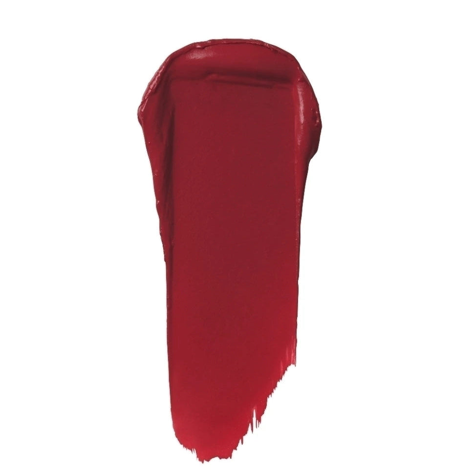 e.l.f. O Face Satin Lipstick Own It swatch rojo intenso satin