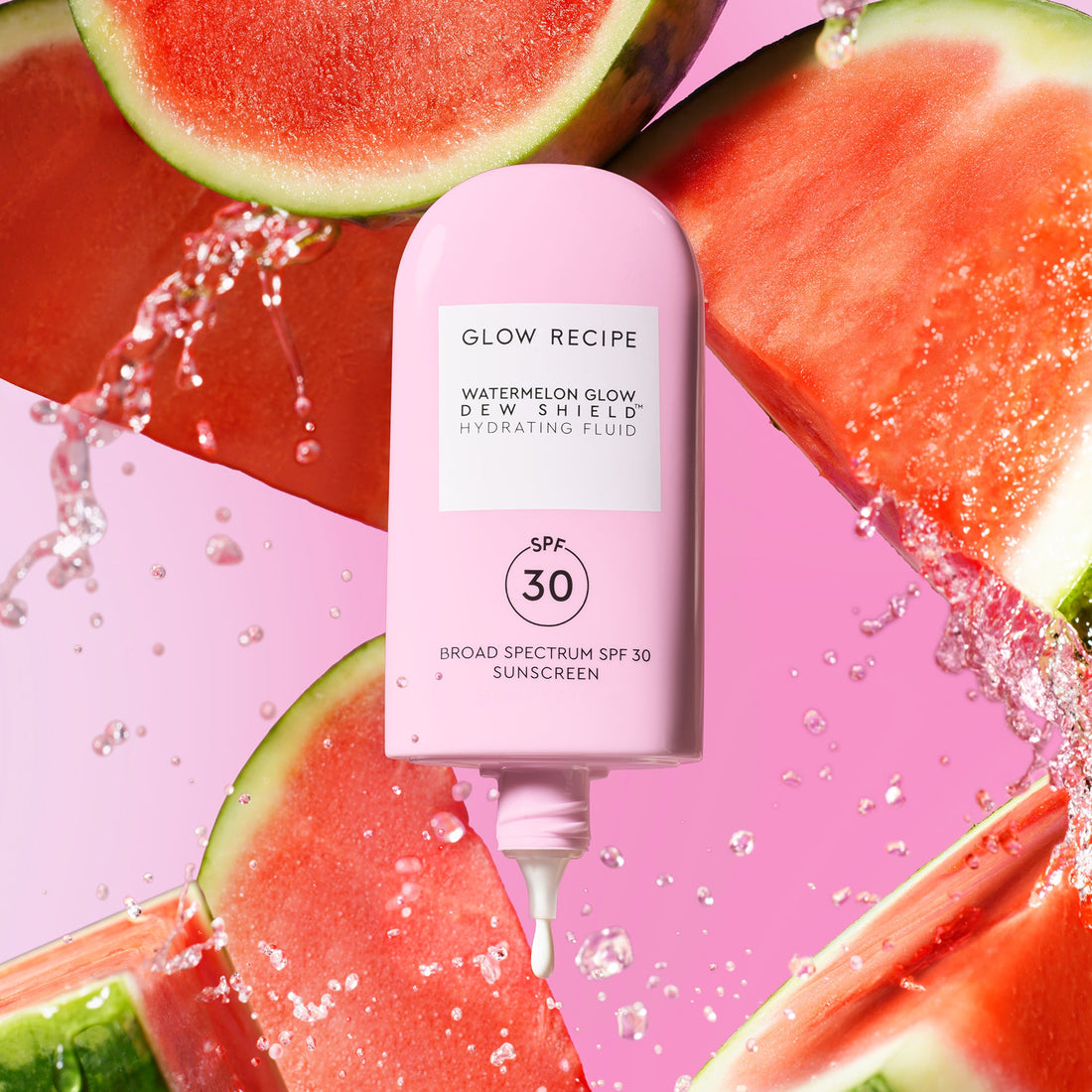 Glow Recipe Dew Shield SPF 30 con sandia, protector solar hidratante con efecto glow