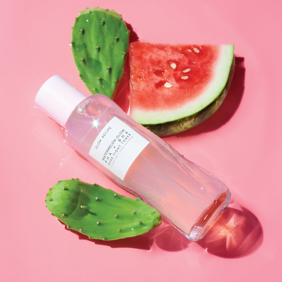 Glow Recipe Watermelon Glow Pore-Tight Toner con sandia y cactus, ingredientes hidratantes