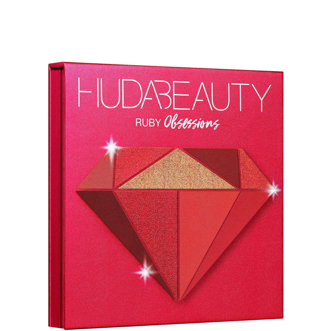 Huda Beauty Ruby Obsessions Palette resultado de aplicación en ojos