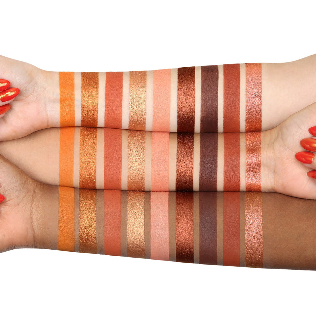 Huda Beauty Topaz Obsessions Palette detalle de sombras duo-chrome y mate