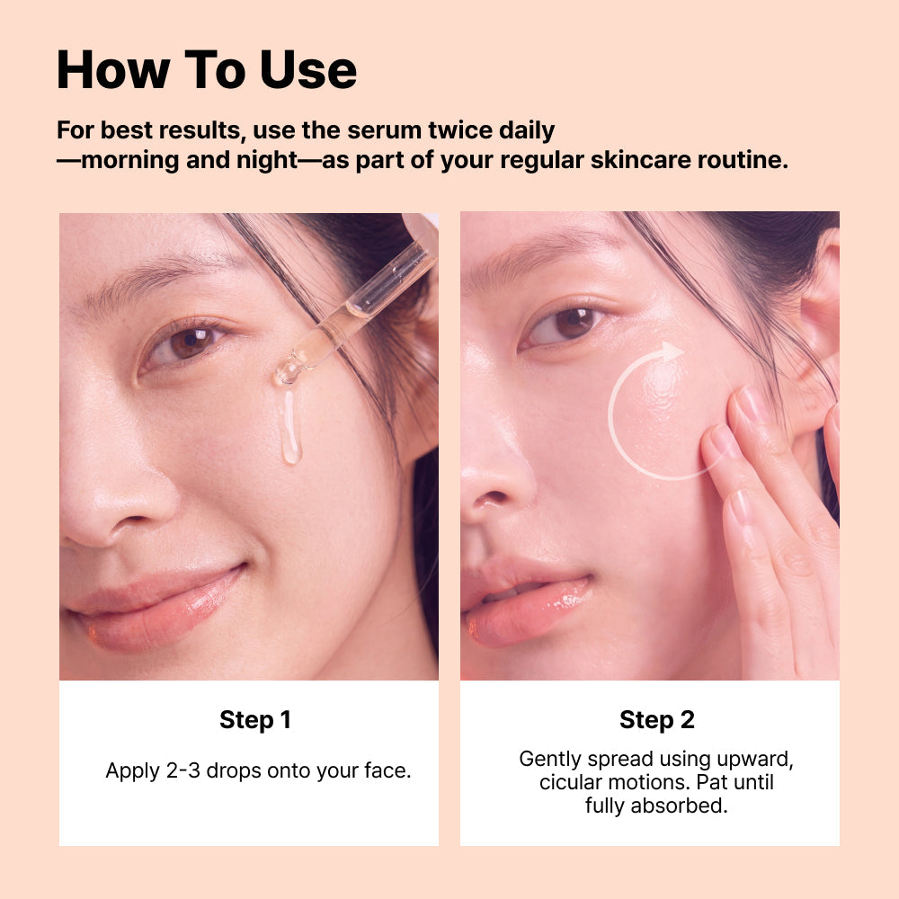 Como aplicar NIDA Salmon PDRN Peptide Serum gotas sobre el rostro — Glowup Makeup