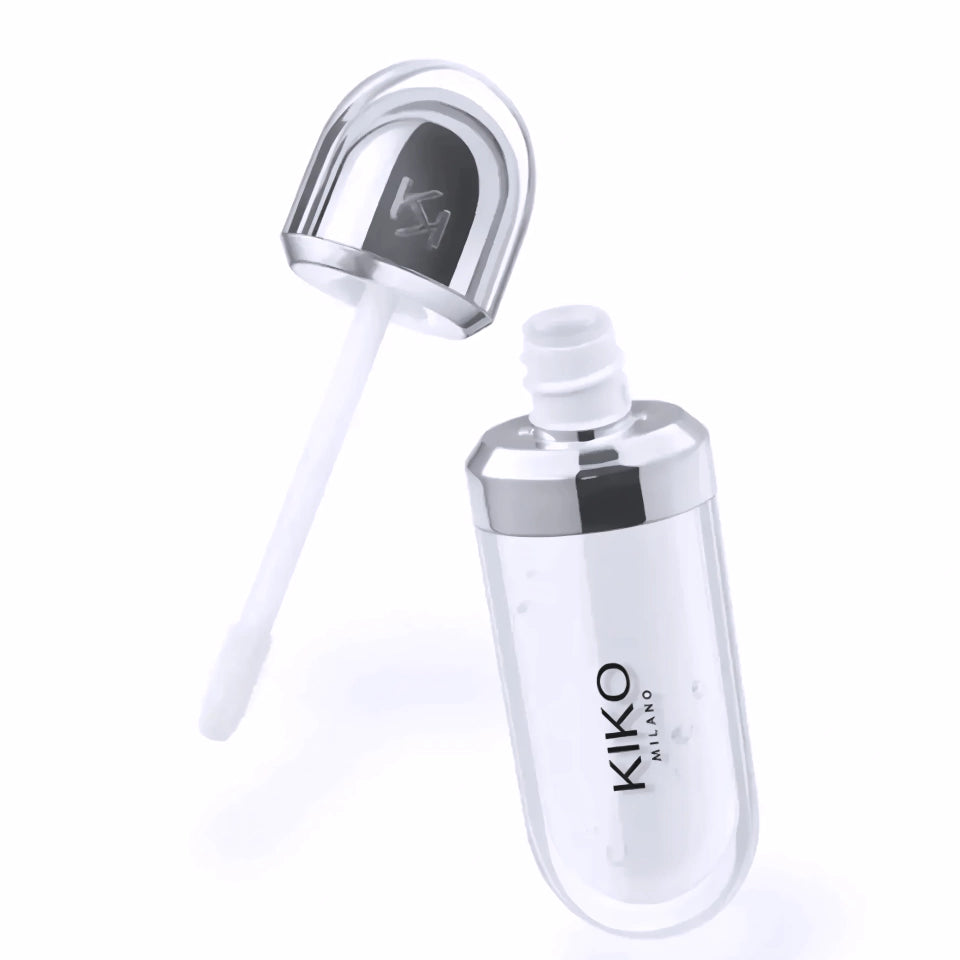 Kiko 3D Hydra Lipgloss tono 01 textura clear brillo hidratante