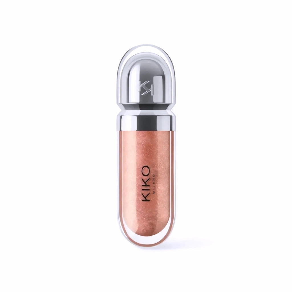 Kiko Milano 3D Hydra Lipgloss tono 18 Brillo Dorado packaging frontal