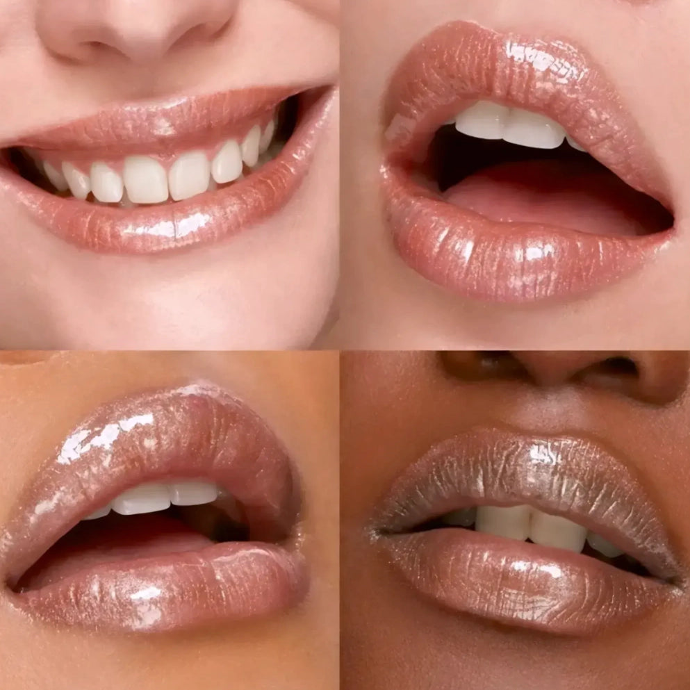 Kiko Milano gloss labial Brillo Dorado 18 swatch aplicado