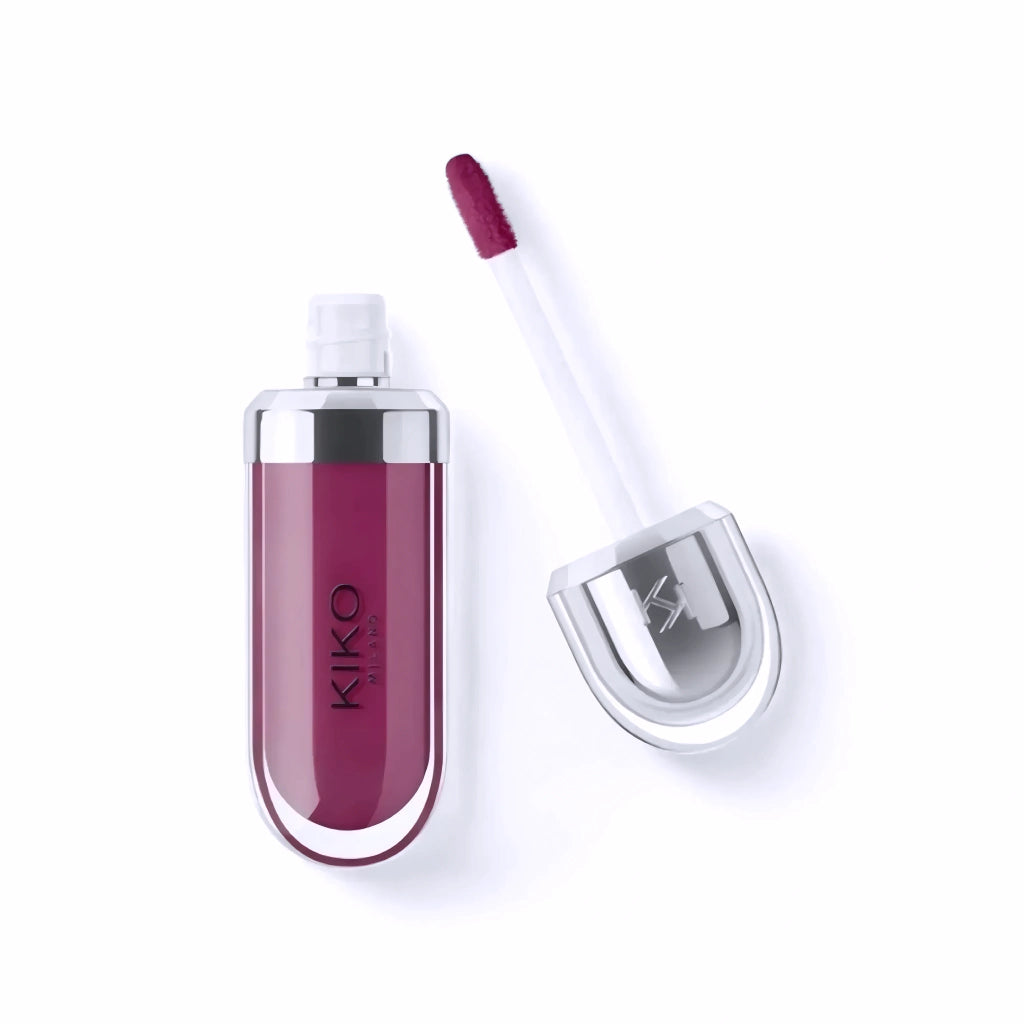 Kiko Milano 3D Hydra Lipgloss tono 30 Morado Oscuro packaging frontal