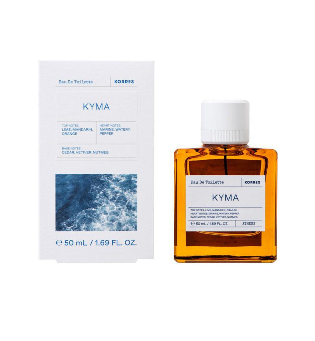 Korres Kyma Eau de Toilette 50ml con su estuche y notas olfativas