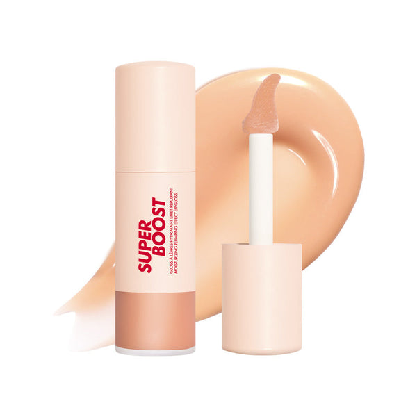 Make Up For Ever Super Boost Lip Gloss tono 04 Latte Glaze packaging 9ml original importado