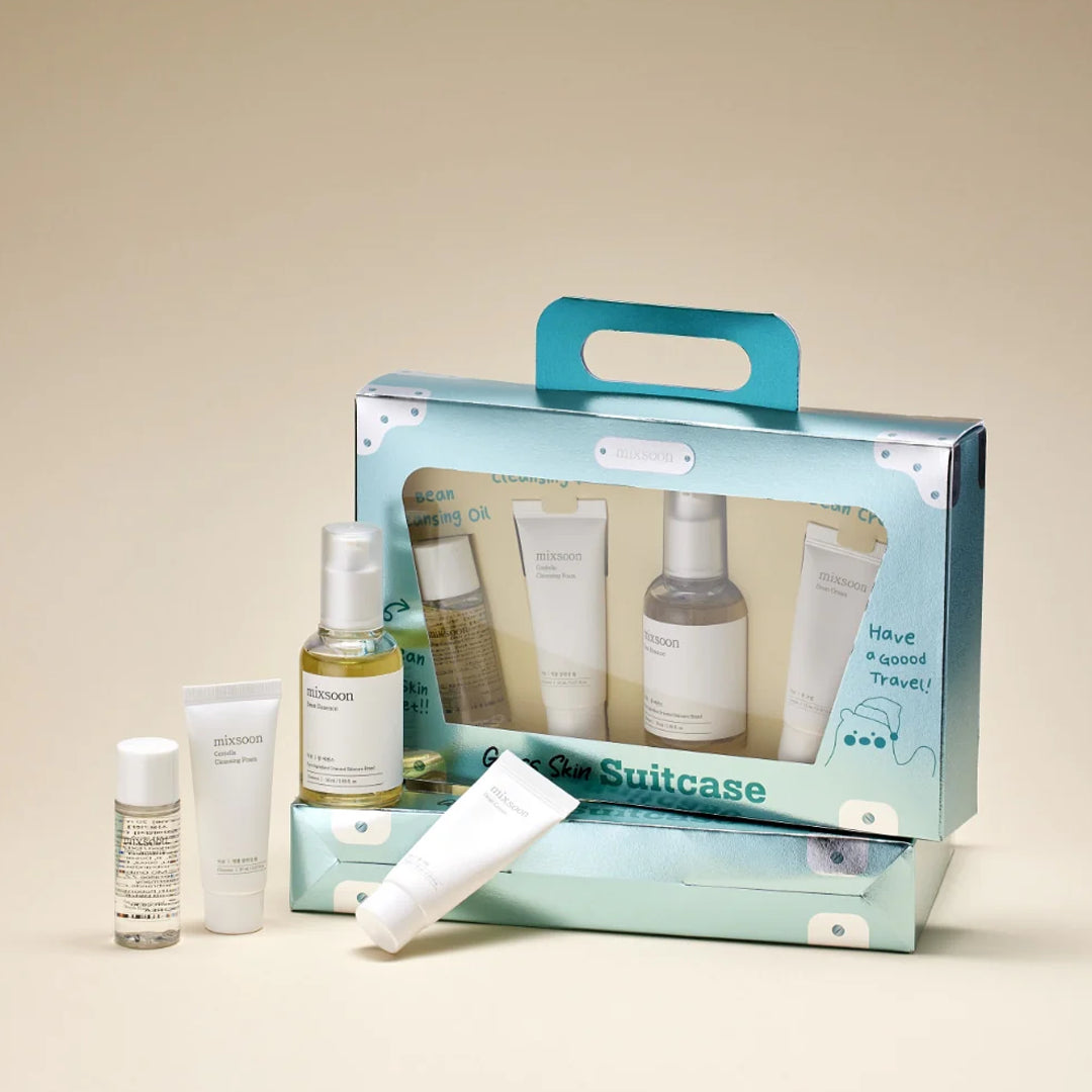 Mixsoon Glass Skin Suitcase detalle — fermentado de soja y centella asiatica importado original