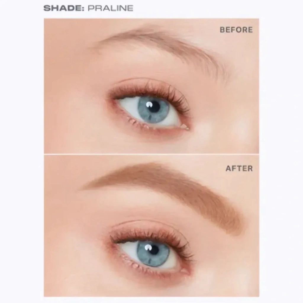 Morphe Definer Brow Pencil Praline vista lateral spoolie cepillo