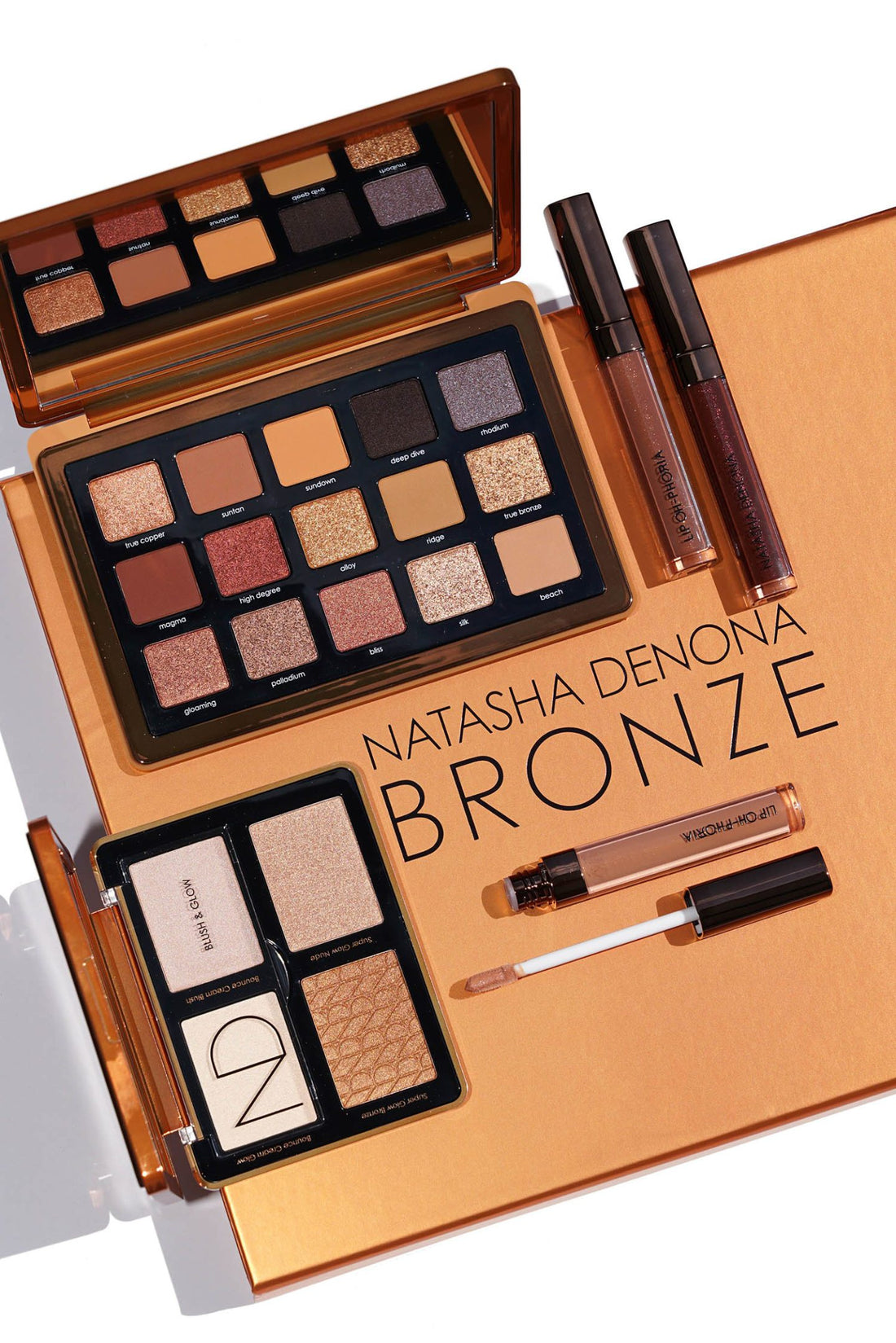 Natasha Denona Bronze - coleccion completa con paleta de sombras y productos complementarios