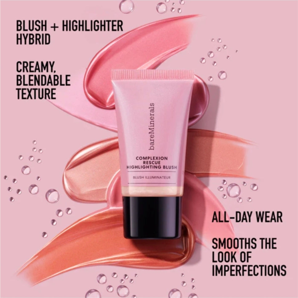 bareMinerals Complexion Rescue Liquid Highlighting Blush — Pink Glow