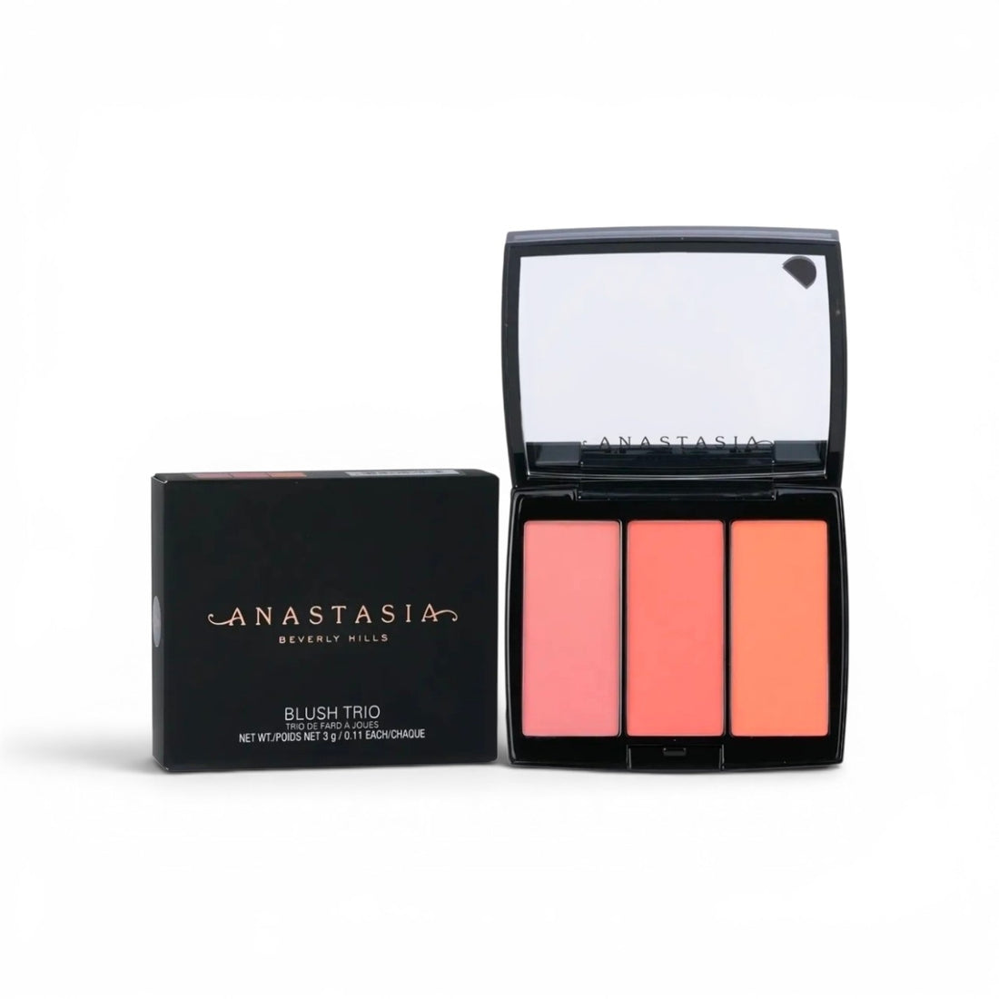 Rubor Anastasia Blush Trio Peachy Love, Paleta — Detalle | Glowup