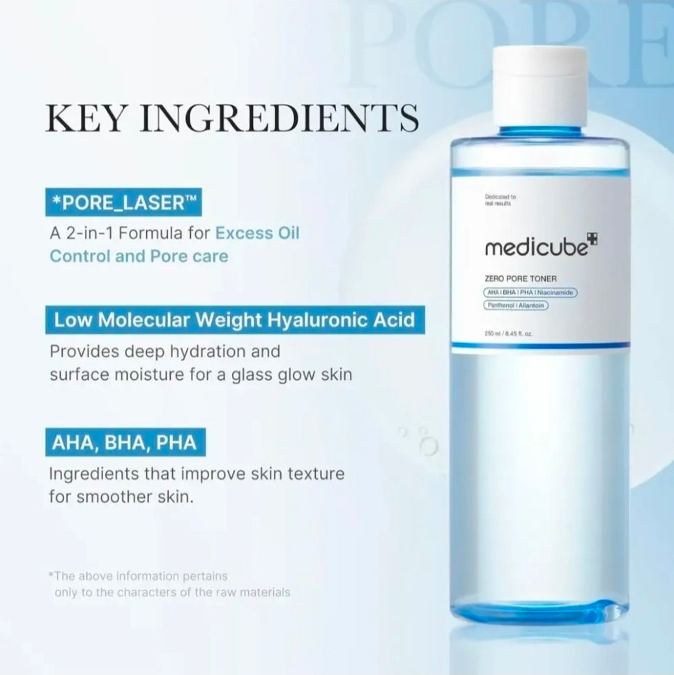 Medicube Zero Pore Toner - Tonico Facial 250 — Textura | Glowup
